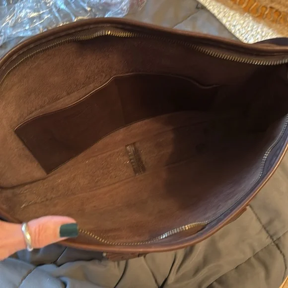 Vintage Coach L6C-5282 Brown Leather Satchel Tote Briefcase Bag Zip Top Zipper - Picture 5 of 13